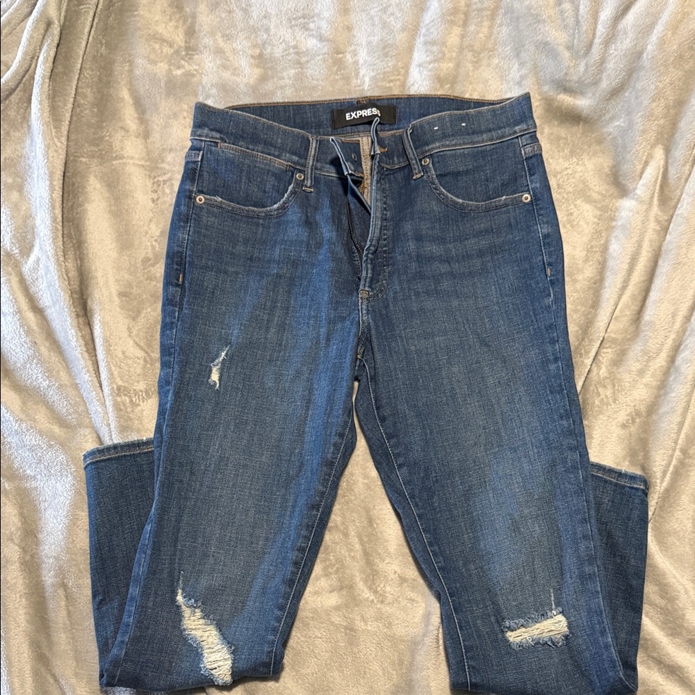 Express Women's Distressed Denim Jeans